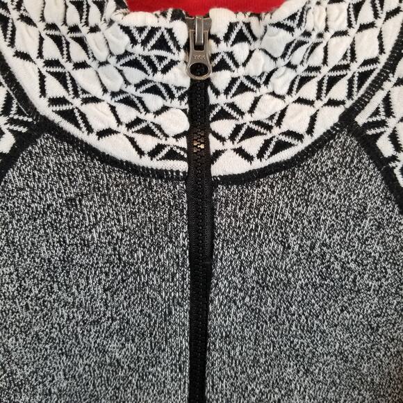 Title Nine Women's Full Zip Cardigan Black Gray White Size Small - Picture 4 of 5